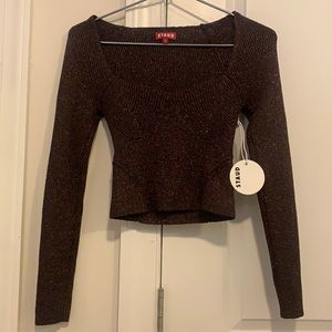 STAUD cerro metallic sweater